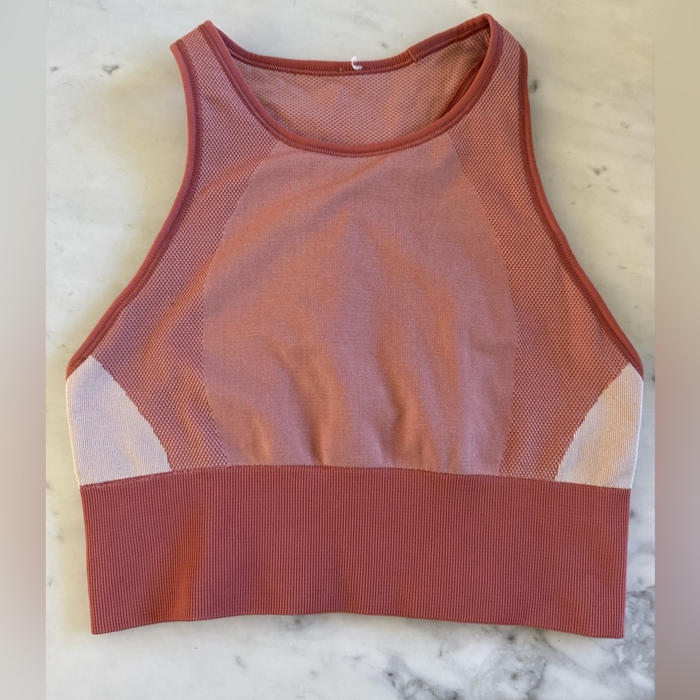 Lululemon High Neck Pink sports bra